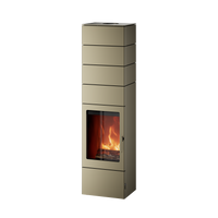 Estufa de le&ntilde;a BLAZE ELEMENT Q - acabado pearl beige