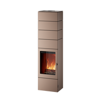 Estufa de le&ntilde;a BLAZE ELEMENT Q - acabado pearl brown
