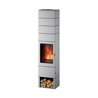 Estufa de le&ntilde;a BLAZE ELEMENT Q+ - acabado silver grey